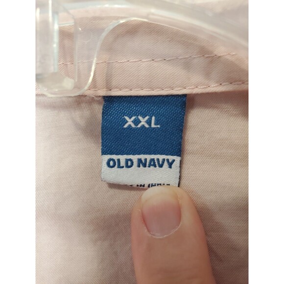 Old Navy 100% Cotton Pink Poplin Long Sleeve Button-Up Shirt Size XXL - Picture 3 of 8